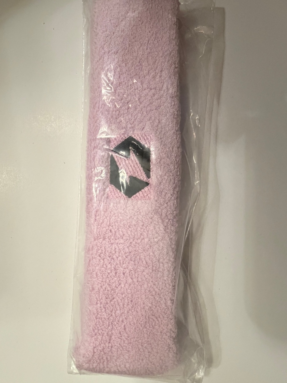 Plush Light Pink Terry Knit Headband for Women